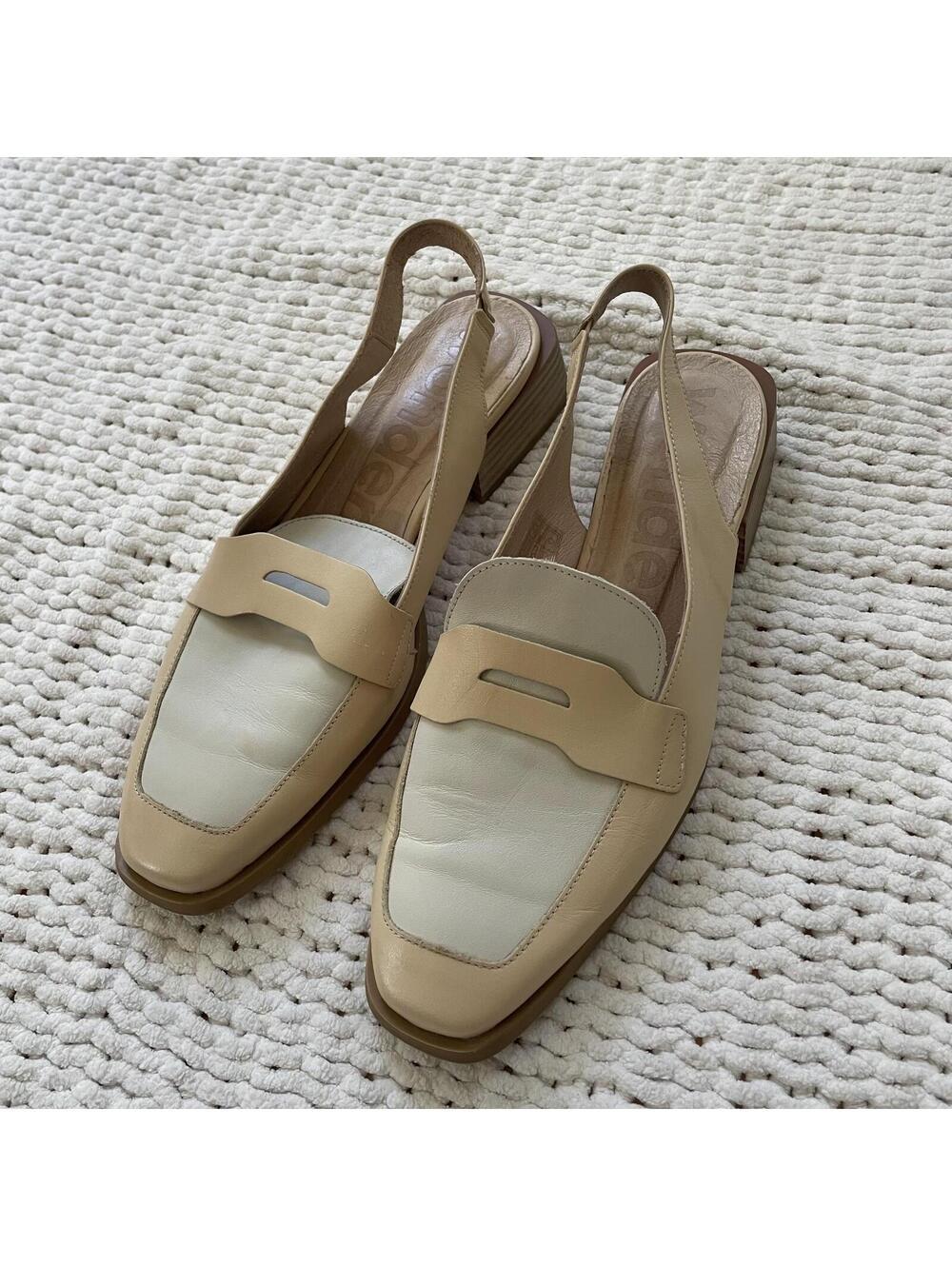 Wonders Women's Neutral Slingback Loafers - Size 40